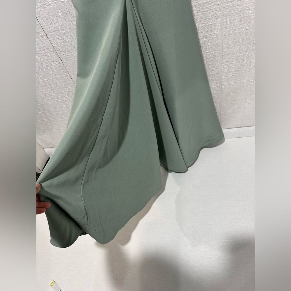 Portia & Scarlett floral appliqué bridesmaid/ formal gown sage green size S - Picture 5 of 14